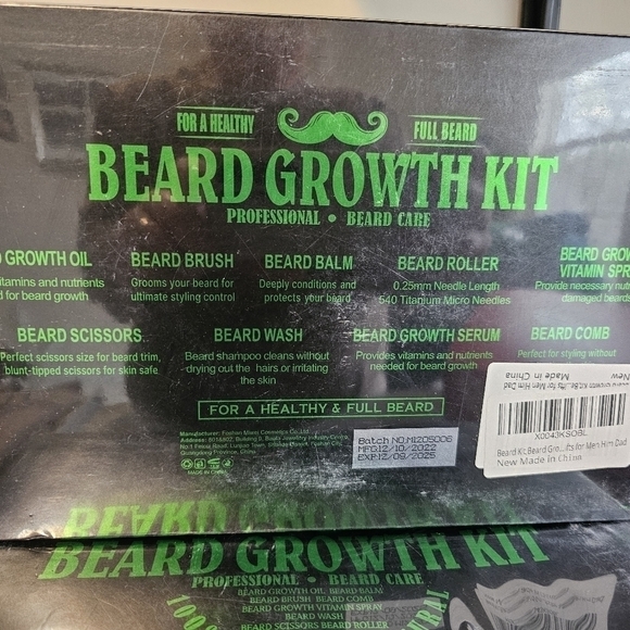 Goldworld Beard Growth & Care Kit Growth Oil, Beard Balm, Accessories Etc.. NWT - Picture 3 of 4